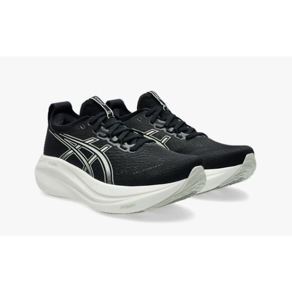 Women's Asics Gel-Nimbus 27 Black White Comfort Running Size 7.5 7 1/2 - Picture 1 of 11